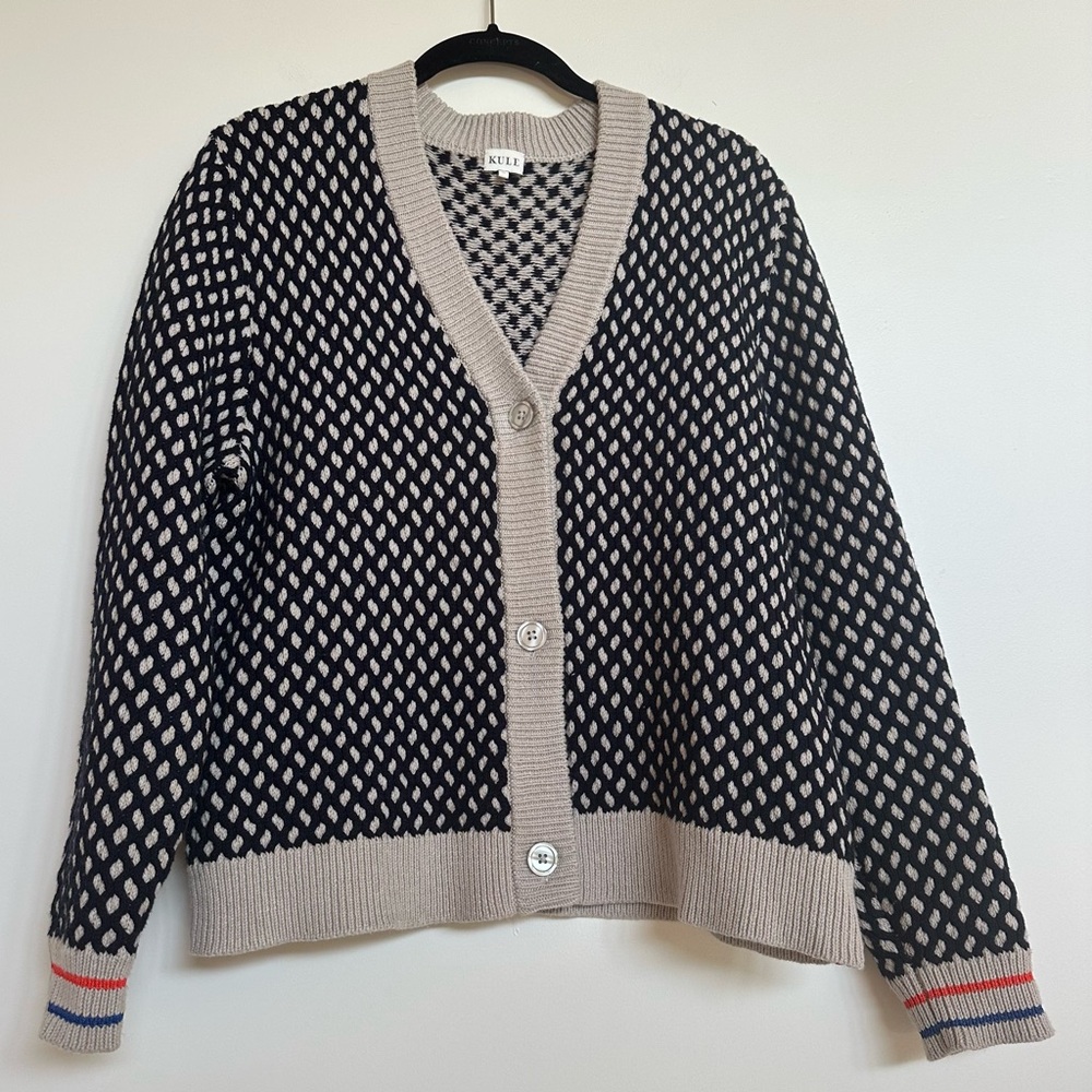 KULE Barton Cardigan in Navy Size Medium - Picture 2 of 11
